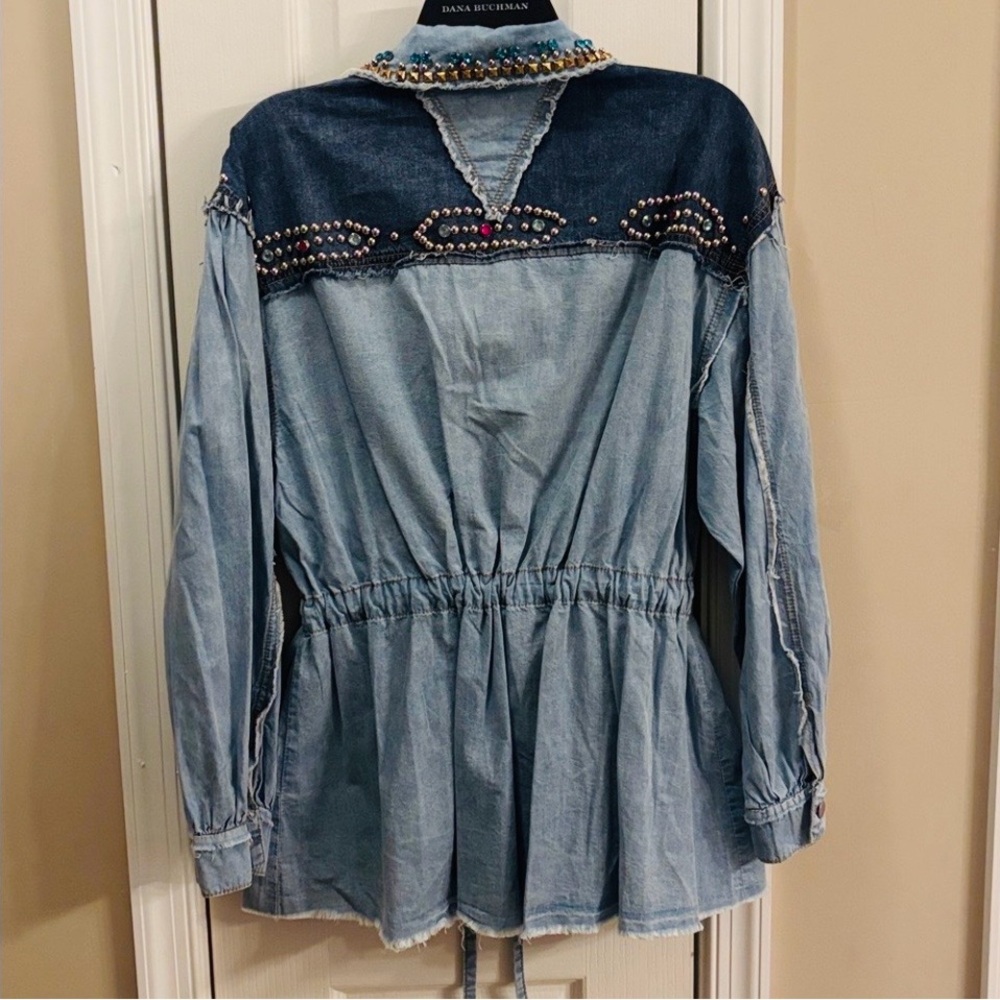 POL Embellished Denim Jacket  SMALL - Picture 2 of 6
